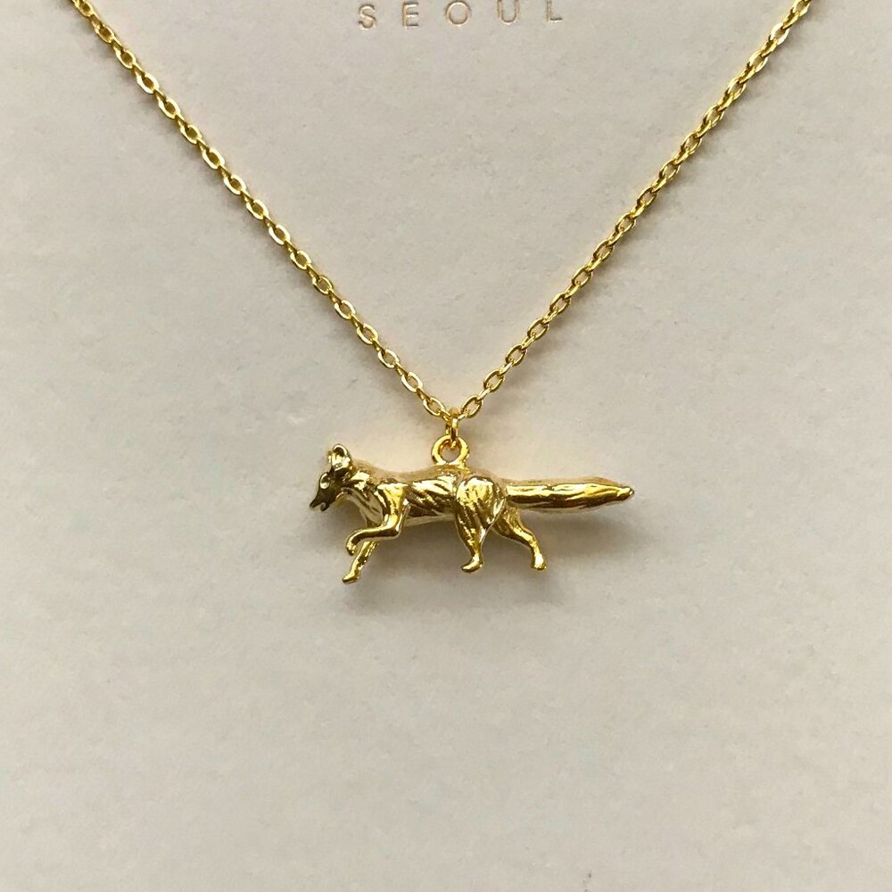 MUSTHAVE Gold Plated Wolf Pendant Short Necklace